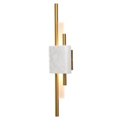 Lampa ścienna  LED marmurowa biało złota 50 cm ST-7007W-WHITE