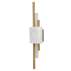 Lampa ścienna  LED marmurowa biało złota 50 cm ST-7007W-WHITE