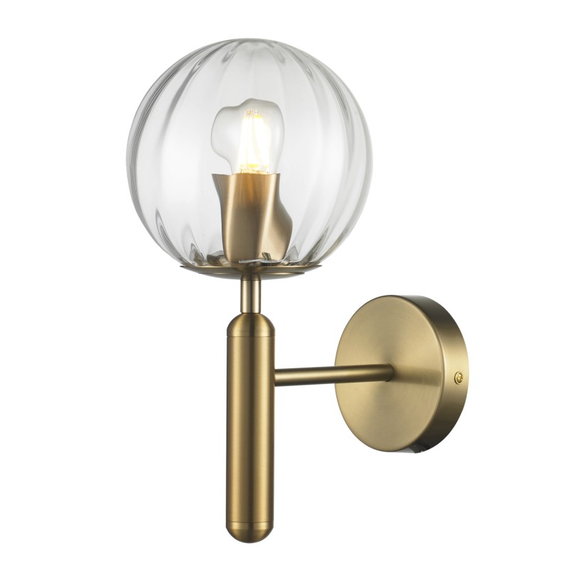 Lampa ścienna  złota 15 cm F070 transparent
