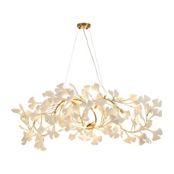 Lampa wisząca  WAVE złoto biała 125 cm XY080P-120