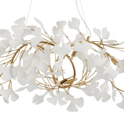 Lampa wisząca  WAVE złoto biała 125 cm XY080P-120