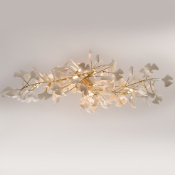 Lampa wisząca  WAVE złoto biała 125 cm XY080P-120