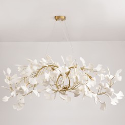 Lampa wisząca  WAVE złoto biała 125 cm XY080P-120