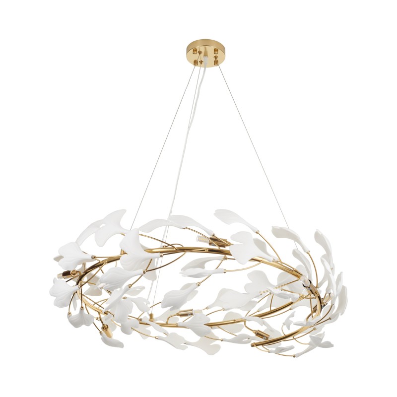 Lampa wisząca  złoto biała 80 cm XY080P-80