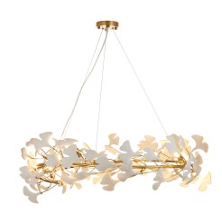 Lampa wisząca  złoto biała 100 cm XY080P-100