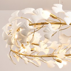Lampa wisząca  złoto biała 100 cm XY080P-100