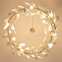 Lampa wisząca  złoto biała 100 cm XY080P-100