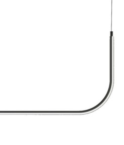 Lampa wisząca -1 LED czarna 80 cm MP0095-L80