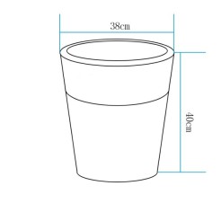 Lampa ogrodowa donica FLOWER POT M LED RGBW 16 kolorów 40 cm ES-FL022