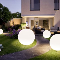 Lampa ogrodowa kula BALL XL biała 80 cm ES-B080