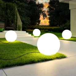 Lampa ogrodowa kula BALL XL biała 80 cm ES-B080