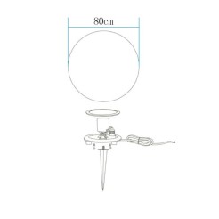 Lampa ogrodowa kula BALL XL biała 80 cm ES-B080