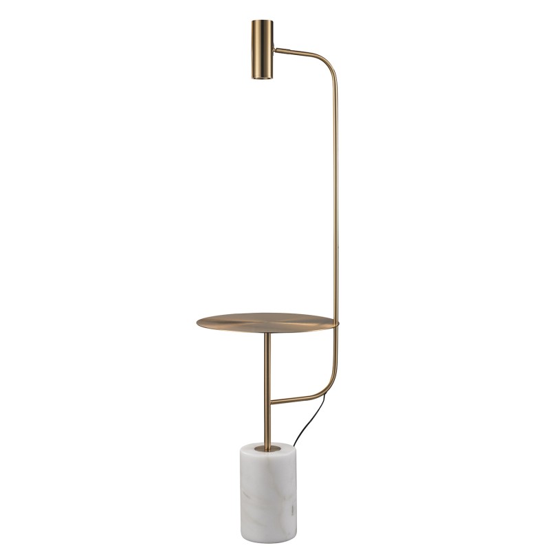 Lampa podłogowa ze stolikiem  złota 146 cm ST-7027F gold