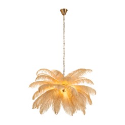 Lampa wisząca  pióra beżowe 100 cm ST-DN127 beige