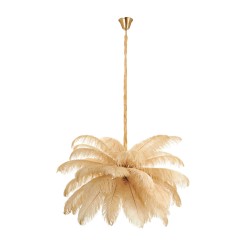 Lampa wisząca  pióra beżowe 100 cm ST-DN127 beige