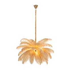 Lampa wisząca  pióra beżowe 100 cm ST-DN127 beige