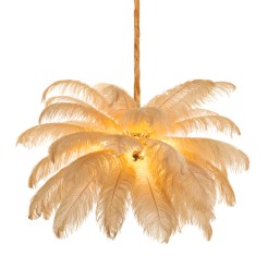 Lampa wisząca  pióra beżowe 100 cm ST-DN127 beige