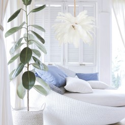Lampa wisząca  pióra beżowe 100 cm ST-DN127 beige