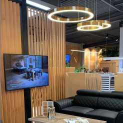 Lampa wisząca  60+60 LED mosiądz na 1 podsufitce ST-8848-60+60 brass