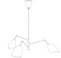 Lampa wisząca  czarna 150 cm ST-8625P black