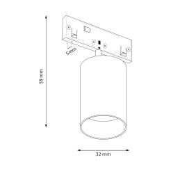 Magnetic track 5mm 5W 4000K ML2154