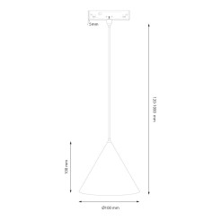 Magnetic track pendant cone 5mm 7W 4000K ML2156