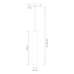 Magnetic track pendant tube 5mm 5W 4000K ML2157