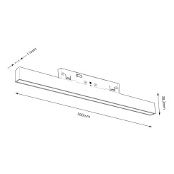 Magnetic track 10mm 10W 3000-6000K ML2173