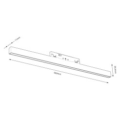 Magnetic track 10mm 20W 3000-6000K ML2175