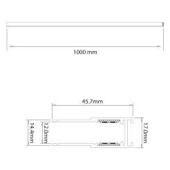 Szyna natynk 100cm magnetic track 10mm ML2185
