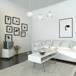 Lampa wisząca Dama Biały 3xE27 MLP6450