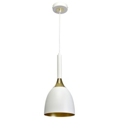 Lampa wisząca Clark 1xE27 Biały/Złoty MLP6219