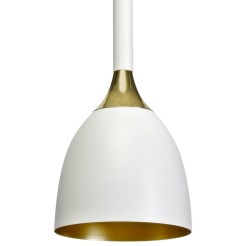 Lampa wisząca Clark 1xE27 Biały/Złoty MLP6219