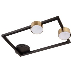 2 plafon czarny/złoty 41283